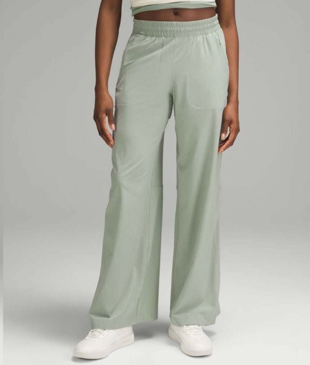 Lululemon Swift Mid-Rise Wide-Leg Pant Sage Green Size 6 - Picture 3 of 9